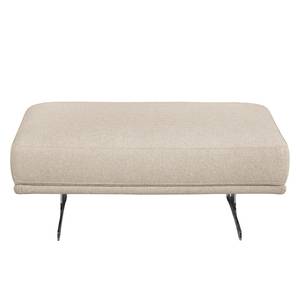 Gestoffeerde hocker Hendra II geweven stof - Geweven stof Delea: Beige