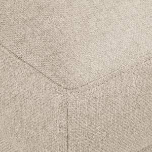 Gestoffeerde hocker Hendra II geweven stof - Geweven stof Delea: Beige