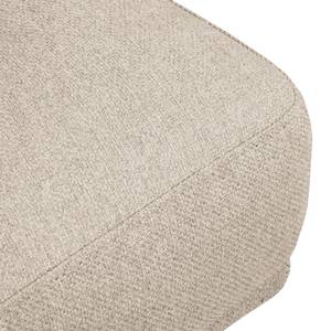 Gestoffeerde hocker Hendra II geweven stof - Geweven stof Delea: Beige