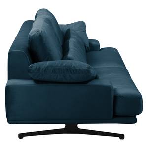 Sofa Lurrip II (3-Sitzer) Webstoff - Samt Onoli: Marineblau