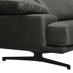 Sofa Lurrip II (3-Sitzer) Webstoff - Samt Onoli: Bisonbraun