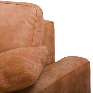 Ecksofa Hendra I Echtleder - Cognac - Longchair davorstehend links