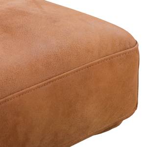 Ecksofa Hendra I Echtleder - Cognac - Longchair davorstehend links