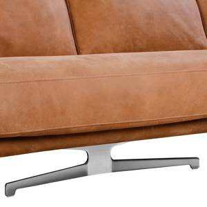 Ecksofa Hendra I Echtleder - Cognac - Longchair davorstehend links