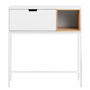 Secretaire Rekkevik wit/eikenhouten look