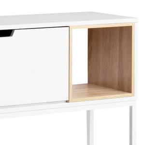 Secretaire Rekkevik wit/eikenhouten look