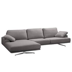 Ecksofa Hendra II Webstoff - Webstoff Delea: Dunkelgrau - Longchair davorstehend links