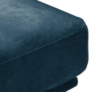 Ecksofa Hendra II Webstoff - Samt Onoli: Marineblau - Longchair davorstehend links