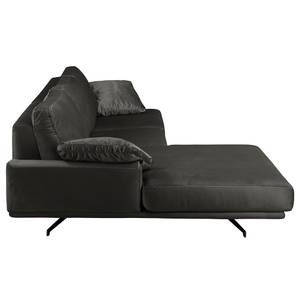 Ecksofa Hendra II Webstoff - Samt Onoli: Bisonbraun - Longchair davorstehend links