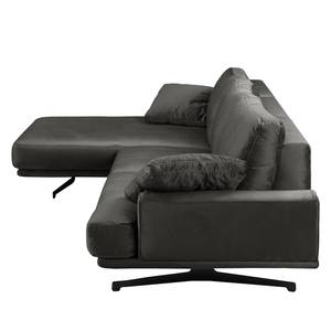 Ecksofa Hendra II Webstoff - Samt Onoli: Bisonbraun - Longchair davorstehend links