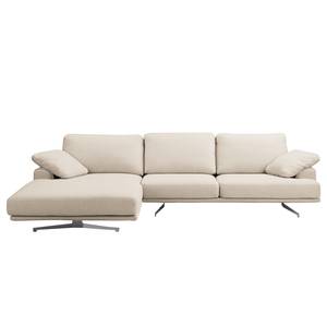 Ecksofa Hendra II Webstoff - Webstoff Delea: Beige - Longchair davorstehend links