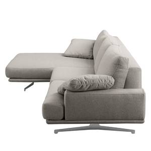 Ecksofa Hendra II Webstoff - Webstoff Delea: Grau - Longchair davorstehend links