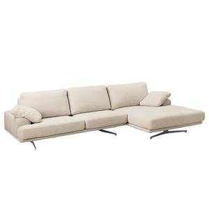 Ecksofa Hendra II Webstoff - Webstoff Delea: Beige - Longchair davorstehend rechts