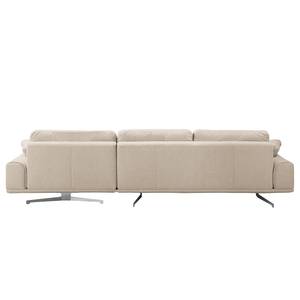 Ecksofa Hendra II Webstoff - Webstoff Delea: Beige - Longchair davorstehend rechts