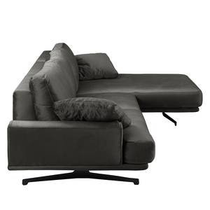 Ecksofa Hendra II Webstoff - Samt Onoli: Bisonbraun - Longchair davorstehend rechts