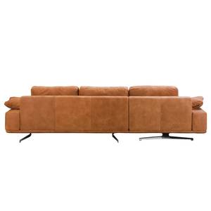 Ecksofa Lurrip I Echtleder - Cognac - Longchair davorstehend links