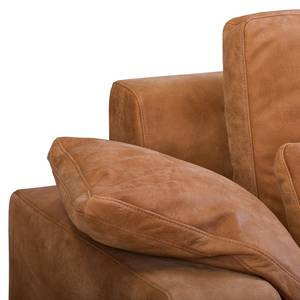 Ecksofa Lurrip I Echtleder - Cognac - Longchair davorstehend links