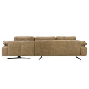 Ecksofa Lurrip I Echtleder - Taupe - Longchair davorstehend rechts