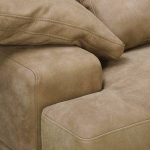 Ecksofa Lurrip I Echtleder - Taupe - Longchair davorstehend rechts