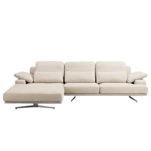 Ecksofa Lurrip II Webstoff - Webstoff Delea: Beige - Longchair davorstehend links