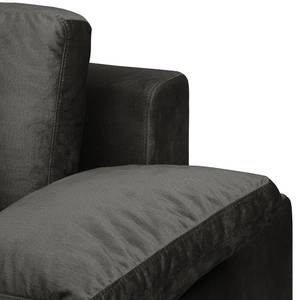 Ecksofa Lurrip II Webstoff - Samt Onoli: Bisonbraun - Longchair davorstehend links