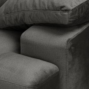 Ecksofa Lurrip II Webstoff - Samt Onoli: Bisonbraun - Longchair davorstehend links