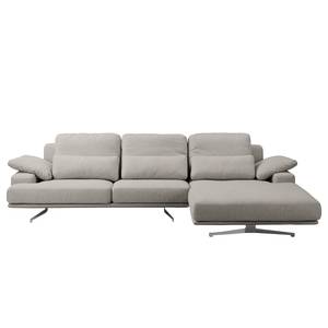 Ecksofa Lurrip II Webstoff - Webstoff Delea: Grau - Longchair davorstehend rechts