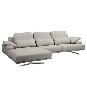 Ecksofa Lurrip II Webstoff - Webstoff Delea: Grau - Longchair davorstehend links