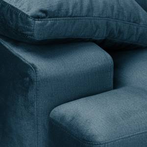 Ecksofa Lurrip II Webstoff - Samt Onoli: Marineblau - Longchair davorstehend rechts