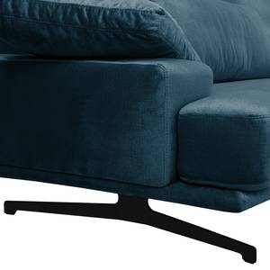 Ecksofa Lurrip II Webstoff - Samt Onoli: Marineblau - Longchair davorstehend rechts