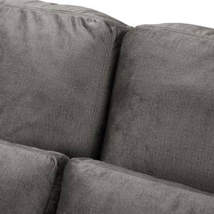 Ecksofa Lurrip II Webstoff - Samt Onoli: Rauchgrau - Longchair davorstehend rechts