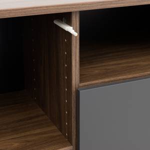 Highboard Daxx I antracietkleurig/walnotenhouten look