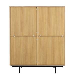 Highboard Score fineer van echt hout - eikenhout/antracietkleurig