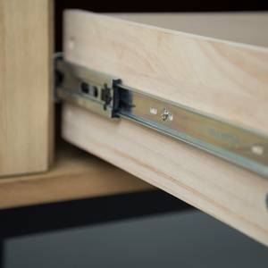 Dressoir Lex II fineer van echt hout - eikenhout/zwart