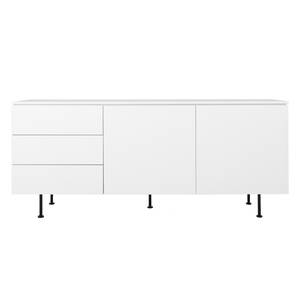 Sideboard Plain Weiß / Walnuss Dekor