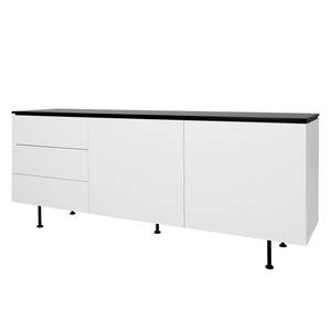 Sideboard Plain Weiß / Schwarz