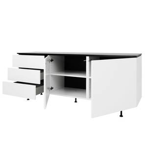 Sideboard Plain Weiß / Schwarz