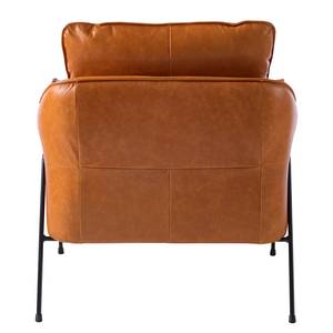 Fauteuil Knokke I Cuir véritable - Cognac