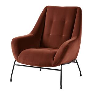 Fauteuil Menil fluweel - roestbruin