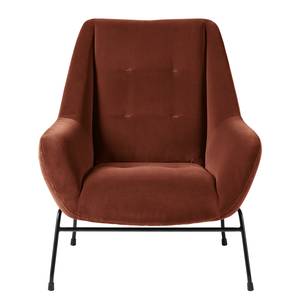 Fauteuil Menil Velours - Marron rouille