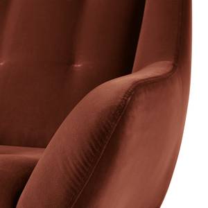 Fauteuil Menil Velours - Marron rouille