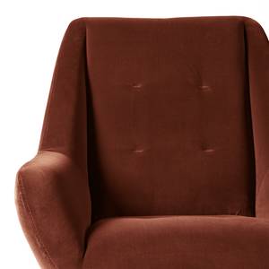 Fauteuil Menil fluweel - roestbruin