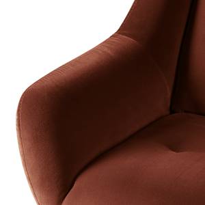 Fauteuil Menil fluweel - roestbruin