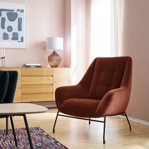 Fauteuil Menil fluweel - roestbruin