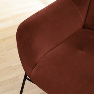 Fauteuil Menil fluweel - roestbruin