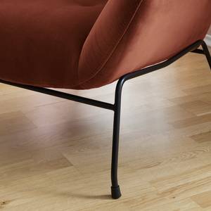 Fauteuil Menil Velours - Marron rouille