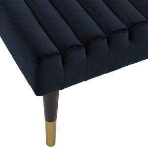 Chaise longue Bellbird fluweel - Marineblauw