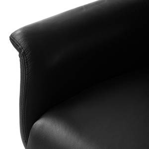 Fauteuil Bertem Noir - Cuir véritable - 82 x 105 x 87 cm