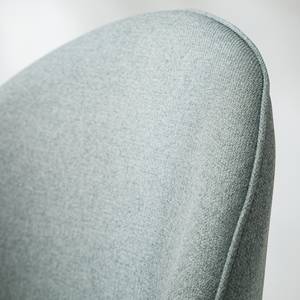 Chaise capitonnée Ikley Tissu / Métal - Noir - Gris menthe - 1 chaise