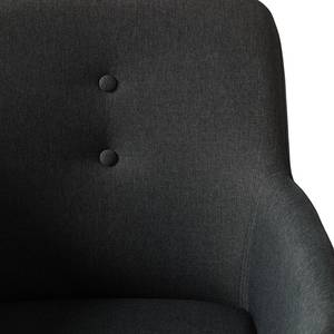 Chaises à accoudoirs Mehle Tissu / Métal - Noir - Anthracite